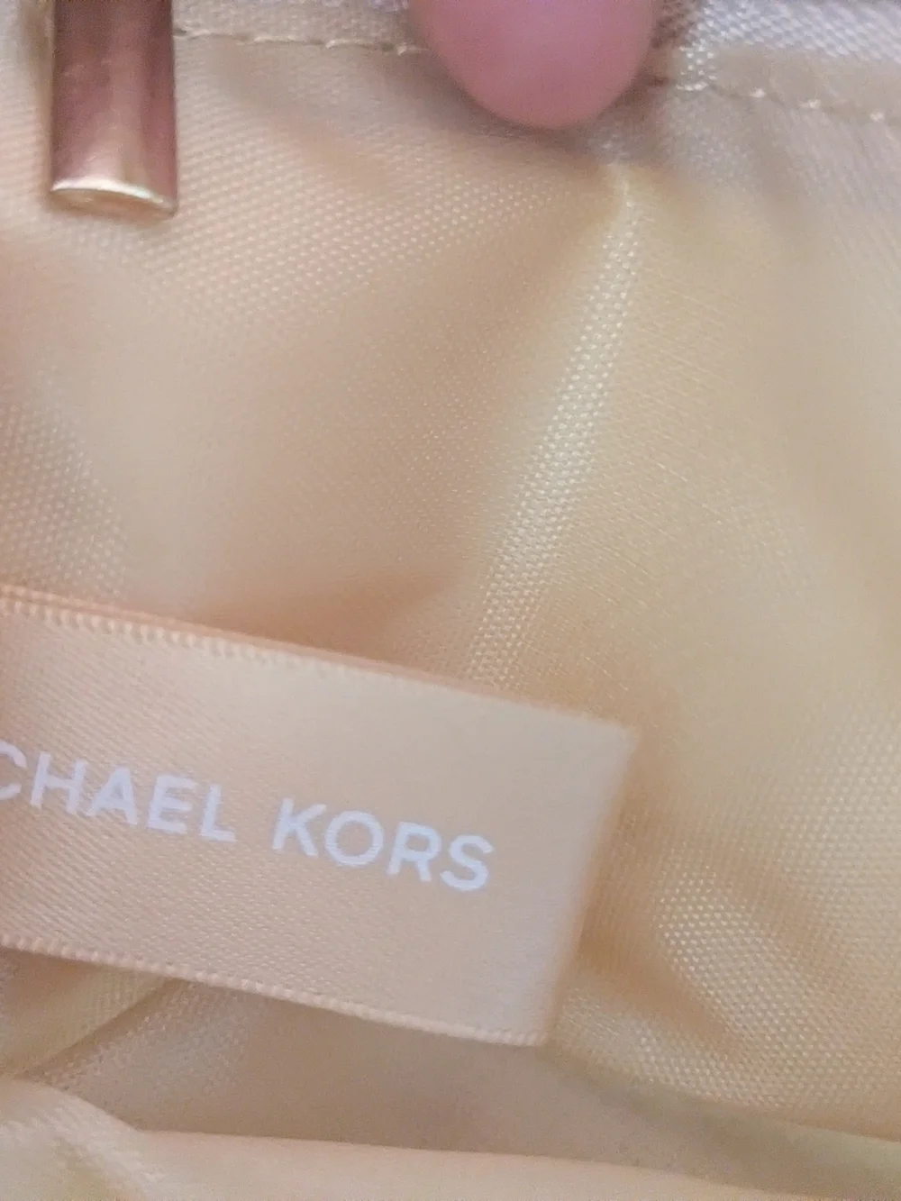 MICHAEL KORS Metallic Gold Cosmetic Pouch